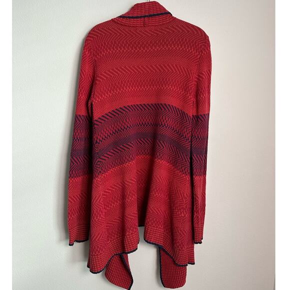 Cabi Red Joy Open Front Cotton Blend Cardigan Sweater Women's Small - Picture 2 of 6